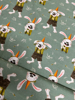 Lade das Bild in den Galerie-Viewer, Supersoft Premium French Terry "Einhorn Hase" Hase 0,5 m B-Ware