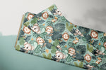 Lade das Bild in den Galerie-Viewer, Supersoft Premium Jersey "Beneath the Leaves" seafoam 0,5 m