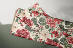 Lade das Bild in den Galerie-Viewer, Supersoft Premium BIO French Terry "Briar and Pine" Christmas Floral cream 0,5 m