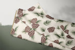 Lade das Bild in den Galerie-Viewer, Supersoft Premium BIO French Terry "Briar and Pine" Pinecones 0,5 m
