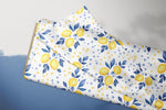 Lade das Bild in den Galerie-Viewer, Supersoft Premium BIO Jersey "Eliza" Lemon Floral 0,5 m