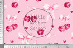Lade das Bild in den Galerie-Viewer, Supersoft Premium BIO Jersey "Juliette" Cherries and Bows pink 0,5 m