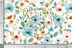 Lade das Bild in den Galerie-Viewer, Supersoft Premium BIO Jersey "Sunrise Floral" Blue Floral 0,5 m