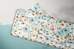 Lade das Bild in den Galerie-Viewer, Supersoft Premium BIO Jersey "Sunrise Floral" Blue Floral 0,5 m
