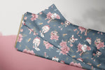 Lade das Bild in den Galerie-Viewer, Supersoft Premium BIO French Terry "Artist Bunny" Smoke 0,5 m