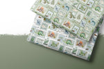 Lade das Bild in den Galerie-Viewer, Webware für Bermudashorts "Dino Stomp Stamps" COLLECTION 0,5 m