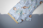 Lade das Bild in den Galerie-Viewer, Supersoft Premium Jersey "Ballerinchen" Blau groß 0,5 m