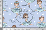 Lade das Bild in den Galerie-Viewer, Supersoft Premium Jersey "Ballerinchen" Blau groß 0,5 m