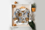 Lade das Bild in den Galerie-Viewer, Supersoft Premium BIO French Terry "Basketballs" groß 0,5 m