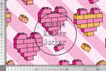 Lade das Bild in den Galerie-Viewer, Supersoft Premium BIO Jersey "Bausteinherz" Streifen groß 0,5 m