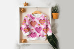Lade das Bild in den Galerie-Viewer, Supersoft Premium BIO Jersey "Bausteinherz" Streifen groß 0,5 m