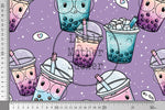 Lade das Bild in den Galerie-Viewer, Lycra "Bubble Tea" wildberry groß 0,5 m Lager