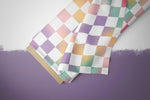 Lade das Bild in den Galerie-Viewer, Supersoft Premium Jersey "Chill Time" girl Karo bunt 0,5 m