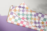 Lade das Bild in den Galerie-Viewer, Supersoft Premium Jersey "Chill Time" girl Karo bunt 0,5 m
