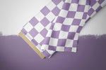 Lade das Bild in den Galerie-Viewer, Supersoft Premium Jersey "Chill Time" girl Karo lila 0,5 m