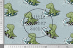 Lade das Bild in den Galerie-Viewer, Webware für Bermudashorts "Dino Surfing" seafoam 0,5 m