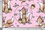Lade das Bild in den Galerie-Viewer, Supersoft Premium BIO French Terry "Eichhörnchen Tag" Pink groß 0,5 m