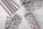 Lade das Bild in den Galerie-Viewer, Supersoft Premium BIO Jersey "Einhornwelt Floral" Streifen Kombi 0,5 m