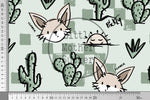 Lade das Bild in den Galerie-Viewer, Supersoft Premium Frottee Jersey "Fenneck Desert" grün groß 0,5 m