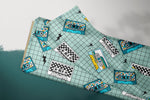 Lade das Bild in den Galerie-Viewer, Supersoft Premium BIO Jersey "Happy Tape" mint groß 0,5 m