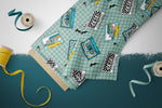 Lade das Bild in den Galerie-Viewer, Frottee Jersey "Happy Tape" mint 0,5 m