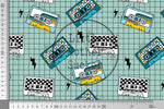 Lade das Bild in den Galerie-Viewer, Frottee Jersey "Happy Tape" mint 0,5 m