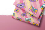 Lade das Bild in den Galerie-Viewer, Frottee Jersey "Happy Tape" pink 0,5 m