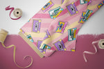 Lade das Bild in den Galerie-Viewer, Frottee Jersey "Happy Tape" pink 0,5 m