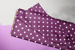 Lade das Bild in den Galerie-Viewer, Supersoft Premium BIO French Terry "Herbstfüchschen" Plum Bow Dots 0,5 m