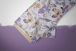 Lade das Bild in den Galerie-Viewer, Supersoft Premium BIO Jersey "Hühnertag" lila groß 0,5 m