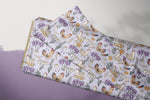 Lade das Bild in den Galerie-Viewer, Supersoft Premium BIO Jersey "Hühnertag" lila klein 0,7 m Rest