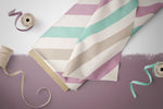Lade das Bild in den Galerie-Viewer, Supersoft Premium BIO French Terry "Kitty Day" Stripes Kombi groß 0,5 m