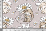 Lade das Bild in den Galerie-Viewer, Supersoft Premium BIO Jersey "Margeritenhäschen neutral" Hase beige groß 0,5 m