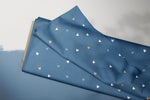 Lade das Bild in den Galerie-Viewer, Supersoft Premium BIO Jersey "Margeritenhäschen blau" Herzchen 0,5 m