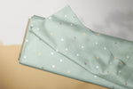 Lade das Bild in den Galerie-Viewer, Supersoft Premium BIO Jersey "Margeritenhäschen neutral" Herzchen grün 0,5 m