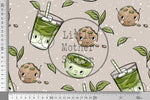 Lade das Bild in den Galerie-Viewer, Supersoft Premium BIO Jersey "Matcha Lover" groß 0,5 m