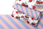 Lade das Bild in den Galerie-Viewer, Supersoft Premium BIO Jersey "Obsttorte" Streifen groß 0,5 m