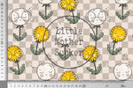 Lade das Bild in den Galerie-Viewer, Supersoft Premium BIO Jersey "Pustezahn und Löwenblume" kariert klein 0,5 m