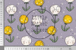 Lade das Bild in den Galerie-Viewer, Supersoft Premium BIO Jersey "Pustezahn und Löwenblume" lila klein 0,5 m