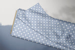 Lade das Bild in den Galerie-Viewer, Supersoft Premium BIO French Terry "Reh Lina" blau Dots 0,5 m