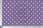 Lade das Bild in den Galerie-Viewer, Supersoft Premium BIO French Terry "Reh Lina" lila Dots 0,5 m
