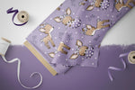 Lade das Bild in den Galerie-Viewer, Supersoft Premium BIO Jersey "Reh Lina" lila klein 0,5 m
