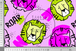 Lade das Bild in den Galerie-Viewer, Supersoft Premium BIO French Terry "Roar Leon" groß 0,5 m