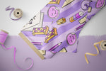 Lade das Bild in den Galerie-Viewer, Design "School Time" lila 0,5 m
