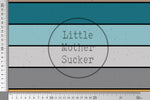 Lade das Bild in den Galerie-Viewer, Supersoft Premium BIO French Terry "ABCDEFG" Kombi Streifen Teal 0,5 m