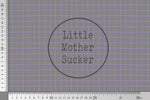 Lade das Bild in den Galerie-Viewer, Supersoft Premium BIO French Terry "Spinnlein" lila Grid 0,5 m