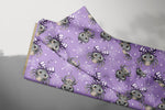 Lade das Bild in den Galerie-Viewer, Supersoft Premium BIO French Terry "Spinnlein" lila klein 0,5 m