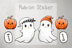 Lade das Bild in den Galerie-Viewer, Rub-on Sticker "Spooky Fun boy" 3er Set