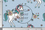 Lade das Bild in den Galerie-Viewer, Supersoft Premium BIO French Terry "Unicornflower" groß 0,5 m