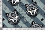 Lade das Bild in den Galerie-Viewer, Supersoft Premium French Terry "Wolf Roar" Wolf groß 0,5 m